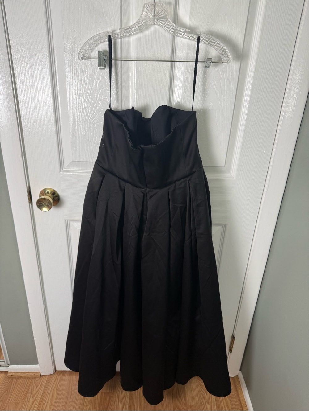House of CB Contessa Black Strapless Satin Corset Midi Dress XL - Picture 6 of 10